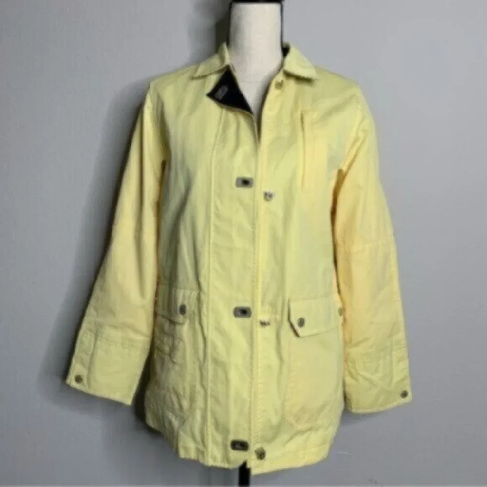 Talbots Yellow Vintage All Weather Parka Rain Coat